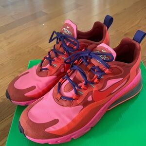Nike Air Max 270 React in Pink and Red
